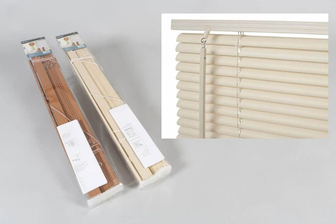 Set 2pz Tenda Veneziana 60x140cm In Pvc Con Asta Casa Parasole In 2 Colori 011683