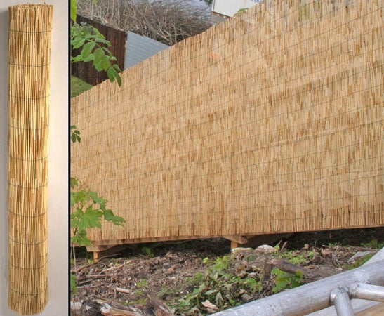 Arella Palizzata Listelli Canne Bambù Legno Esterni Recinzione Giardino 1.5x5mt 134705