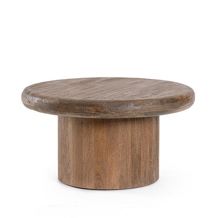 Tavolino "Lopez" tondo struttura in legno di mango per interni