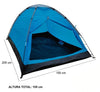 Tenda Da Campeggio Per 2 Persone Leggera Portatile Borsa Trasporto 205x150x105cm 016567