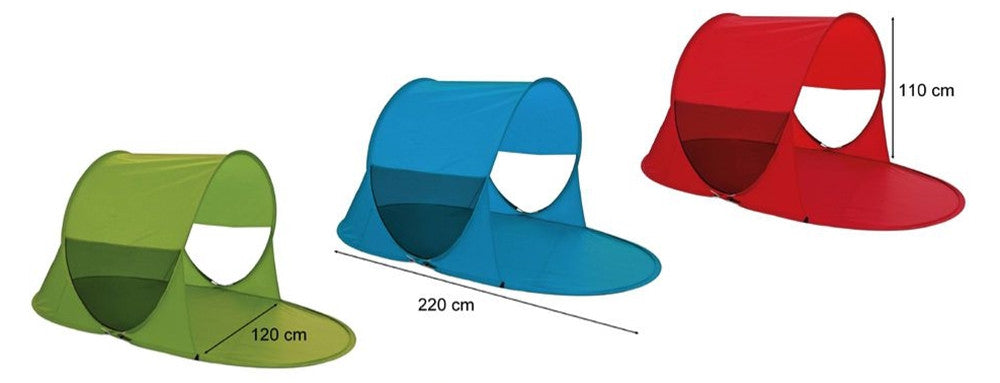Tenda Da Campeggio Con Parasole Stuoia Spiaggia Portatile 220 X 120 X 110 Cm 016570