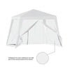 Gazebo Tenda Da Giardino Resistente Removibile 2.5x2.4x3mt Bianco Con Zanzariera 222708