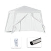 Gazebo Tenda Da Giardino Resistente Removibile 2.5x2.4x3mt Bianco Con Zanzariera 222708