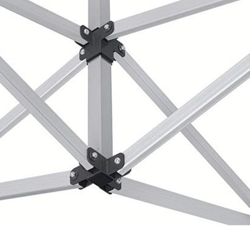 Gazebo Pieghevole Giardino 3x3x3mt Tenda Telo Bianco Padiglione Mercati Sagre 222715