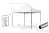Gazebo Pieghevole Giardino 3x3x3mt Tenda Telo Bianco Padiglione Mercati Sagre 222715