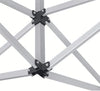 Gazebo Pieghevole Giardino 3x3x3mt Tenda Telo Grigio Padiglione Mercati Sagre 222714