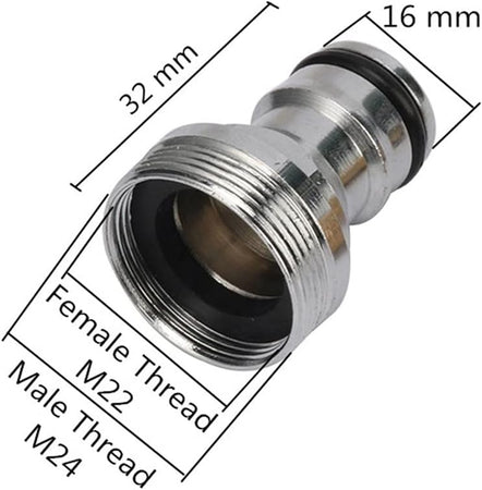Raccordo Per Tubi Da Giardino Attrezzature Per Capezzoli Filettate M22/m24 In Acciaio