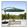 Ombrellone Laterale Da Giardino Protezione Sole 2x3mt Impermeabile Verde Con Base 223210