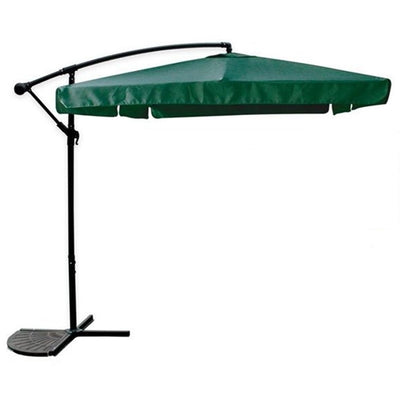 Ombrellone Laterale Da Giardino Protezione Sole 2x3mt Impermeabile Verde Con Base 223210