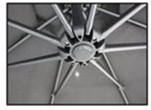 Ombrellone Laterale Da Giardino Protezione Sole 2x3mt Impermeabile Grigio Con Base 223212