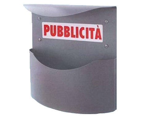 Cassetta postale pubblicita' marsupio color argento cmL34,5xp12,5xh35 FRA 48078
