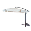 Ombrellone Laterale Da Giardino Protezione Sole 2x3mt Impermeabile Bianco Con Base 223213