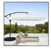 Ombrellone Laterale Da Giardino Protezione Sole 2x3mt Impermeabile Bianco Con Base 223213