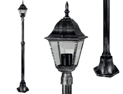 Lampioni Arkadia 1 Luce su palo - In alluminio nero anticata 1 PEZZO FRA 11016