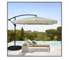 Ombrellone A Braccio Laterale Da Giardino 3x3mt Protezione Sole Beige Con Base 223216