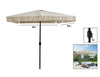 Ombrellone Da Giardino Esterno Balcone Terrazzo Beige 3x2 Mt Con Manovella 223221