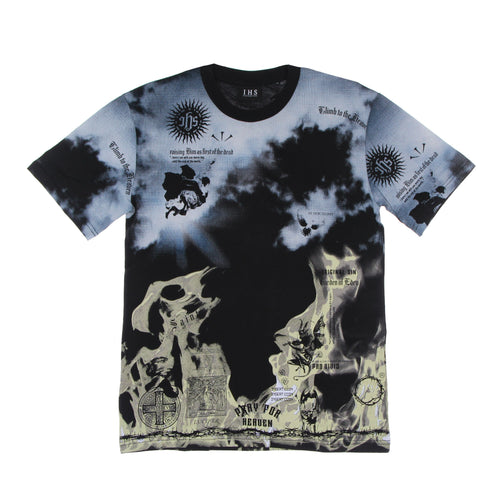 IHS Maglietta Uomo Clouds & Flames Tee Black/multi da uomo