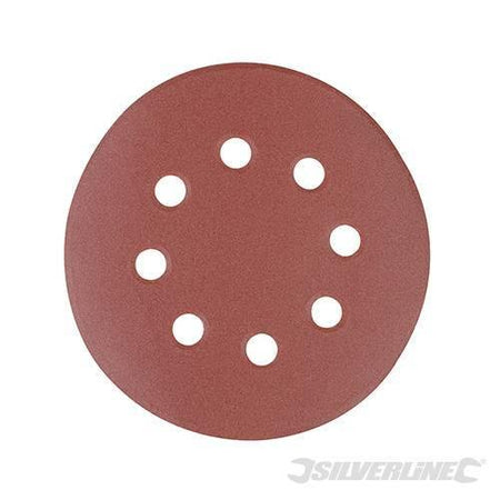 Dischi perforati silverline a fissaggio strappo con 8 fori per l'estrazione della polvere Silverline