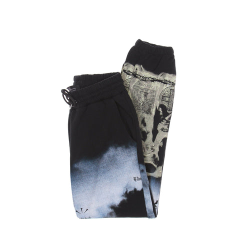 IHS Pantalone Tuta Leggero Uomo Clouds & Flames Jogger Black/multi da uomo