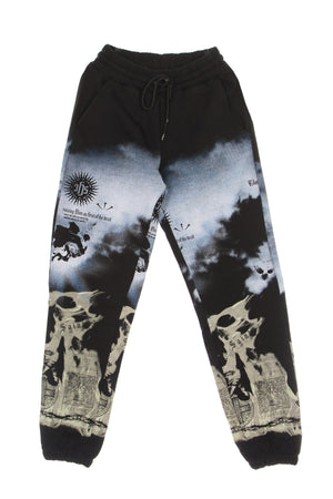 IHS Pantalone Tuta Leggero Uomo Clouds &amp; Flames Jogger Black/multi da uomo