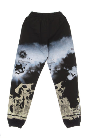 IHS Pantalone Tuta Leggero Uomo Clouds &amp; Flames Jogger Black/multi da uomo