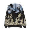 IHS Felpa Leggera Cappuccio Uomo Clouds & Flames Hoodie Black/multi da uomo