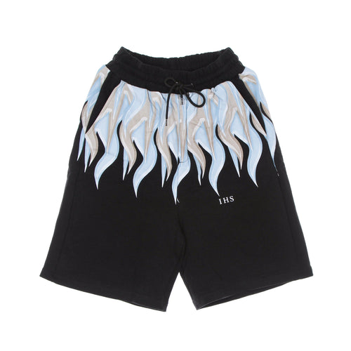 IHS Pantalone Corto Tuta Uomo New Flames Shorts Black da uomo