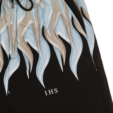 IHS Pantalone Corto Tuta Uomo New Flames Shorts Black da uomo