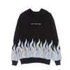 IHS Felpa Leggera Cappuccio Uomo New Flames Hoodie Black da uomo