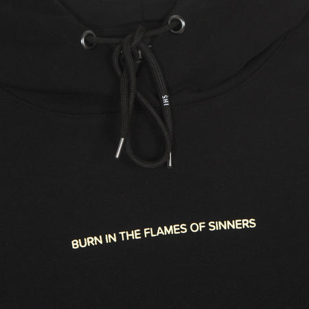 IHS Felpa Leggera Cappuccio Uomo New Flames Hoodie Black da uomo