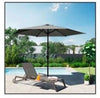 Ombrellone Da Giardino Grigio Palo Centrale Esagonale Parasole Balcone ø300cm 206422