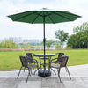 Ombrellone Da Giardino Gazebo Ombrello Parasole 236xø270cm Verde Con Manovella 206423