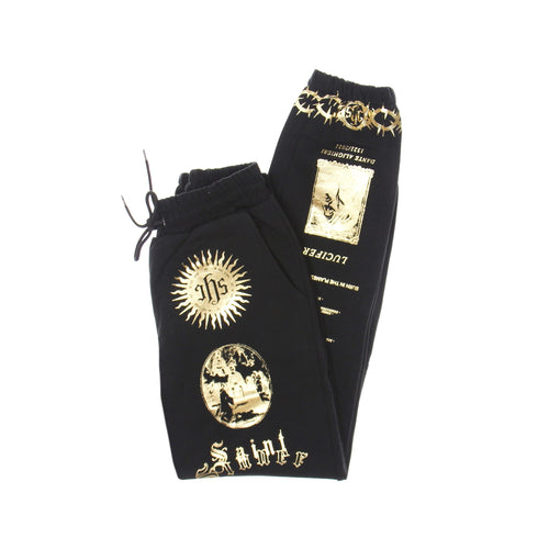 IHS Pantalone Tuta Leggero Uomo Gold Manifesto Jogger Black/gold da uomo