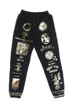 IHS Pantalone Tuta Leggero Uomo Gold Manifesto Jogger Black/gold da uomo
