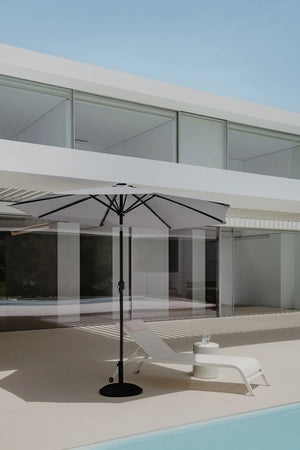 Ombrellone Da Giardino Gazebo Ombrello Parasole 236xø270cm Grigio Con Manovella 206425