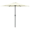 Ombrellone Da Giardino Parasole Piscina Terrazza ø270x220cm Bianco Manovella 017058
