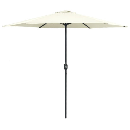 Ombrellone Da Giardino Parasole Piscina Terrazza ø270x220cm Bianco Manovella 017058