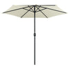 Ombrellone Da Giardino Parasole Piscina Terrazza ø270x220cm Bianco Manovella 017058