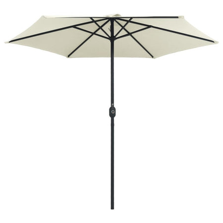 Ombrellone Da Giardino Parasole Piscina Terrazza ø270x220cm Bianco Manovella 017058
