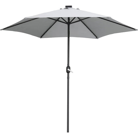 Ombrellone Da Giardino Parasole Piscina Terrazza ø270x220cm Grigio Manovella 017059