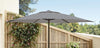 Ombrellone Da Giardino Parasole Piscina Terrazza ø270x220cm Grigio Manovella 017059