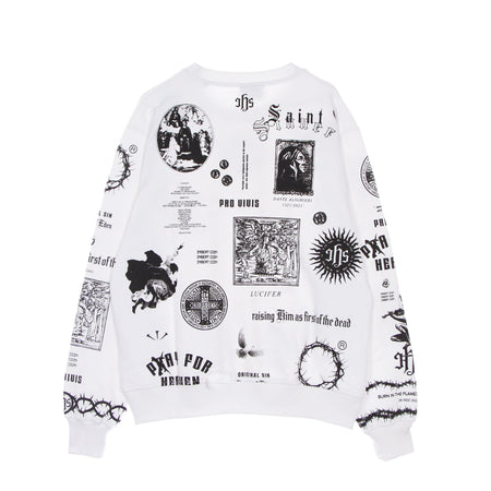 IHS Felpa Leggera Girocollo Uomo Solid Manifesto Sweatshirt White da uomo