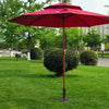 Base Rotonda Per Ombrellone Da Esterno Giardino Palo Centrale ø43xh32cm Nero 016594