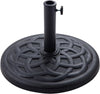 Base Per Ombrellone Supporto Rotondo Per Patio Esterno Resistente ø46xh33cm Nero 016595
