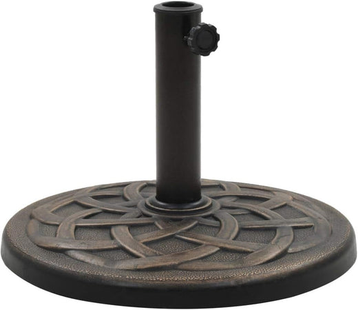 Base Per Ombrellone Supporto Rotondo Per Patio Esterno Resistente ø46xh33cm Nero 016595