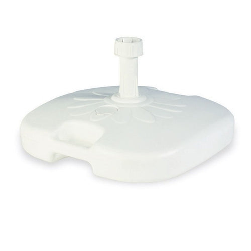 Base Per Ombrellone Da Giardino Spiaggia Riempibile 14lt 44.5x44.5xh10cm Bianco 008654