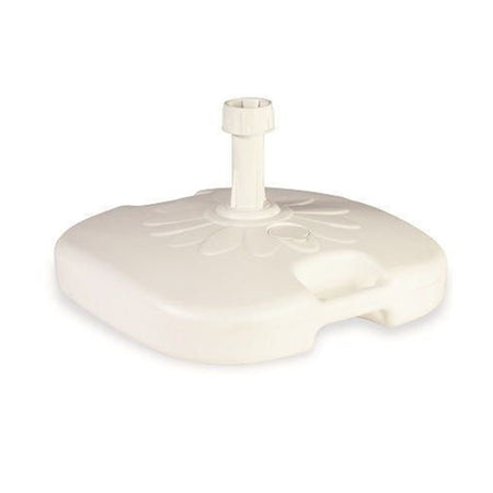 Base Per Ombrellone Da Giardino Spiaggia Riempibile 14lt 44.5x44.5xh10cm Bianco 008654