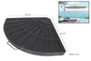 Supporto Base Per Ombrellone Peso Piede D'appoggio Con Maniglia Metallo Nero 020701