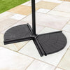 Supporto Base Per Ombrellone Peso Piede D'appoggio Con Maniglia Metallo Nero 020701