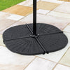 Supporto Base Per Ombrellone Peso Piede D'appoggio Con Maniglia Metallo Nero 020701
